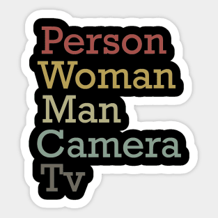 person woman man camera tv shirt, camera man gift shirt T-Shirt Sticker